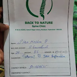 Back to Nature Spine Clinic