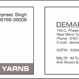 Demarte Fashion Yarns - Woven interlining, tricot, stretch, coat fussing in ludhiana, india