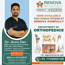 Dr. Arun Dev | Orthopedic Doctor | Hip, Knee & Shoulder Joint Replacement Surgeon in Kompally