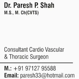 Dr Paresh Shah. MCH Cardiac (Heart)Bypass Valve , Minimal Invasive , Thoracic Surgeon. हार्ट बायपास