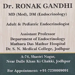 Dr. Ronak Gandhi MD, DM (Endocrinology)