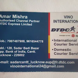 DTDC courier services in Sadar bazar cantt. Lucknow- Vino International