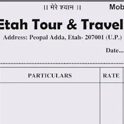 Etah Tour,s Travels peepal Adda Etah 207001