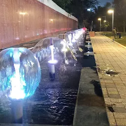 Fountain and waterfall