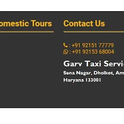 Garv Taxi Service | One Cab Service In Ambala |
