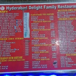 Hyderabad Delight Family Restaurant.