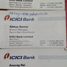 ICICI Bank Ranchi-Branch & ATM