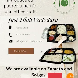 Just Thali Vadodara -Office Lunch, Railway Lunch Packs, Tiffin Service, Homemade Thali , Lunch and Dinner packs in Vadodara