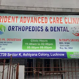 Maj (Dr.) P K Srivastava (Orthopaedic surgeon)& Dr Tripti srivastava (Dentist) TRIDENT ADVANCED CARE CLINIC K739 ashiana LKO
