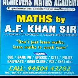 Maths By A F Khan Sir