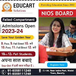 NIOS institute Bareilly Center NIOS Bareilly office (Educart Solutions) NIOS admission class 10th & 12th