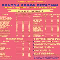 Pransh Choco Creation Cakes & Chocolate Shops