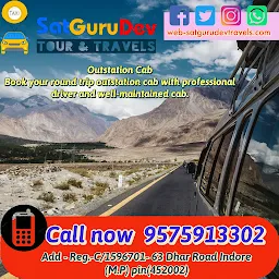 SATGURUDEV TOUR AND TRAVELS | Cab service in indore | Taxi service in indore | Airport cab in indore | Airport taxi in indore