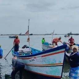 Thangassery Fishery Harbour.