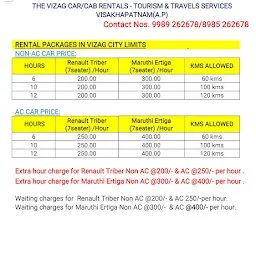 The vizag cars & cabs rentals , tourism and travels