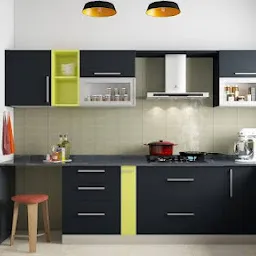 Wall and deco- Wallpaper,pvc panel,modular kitchen